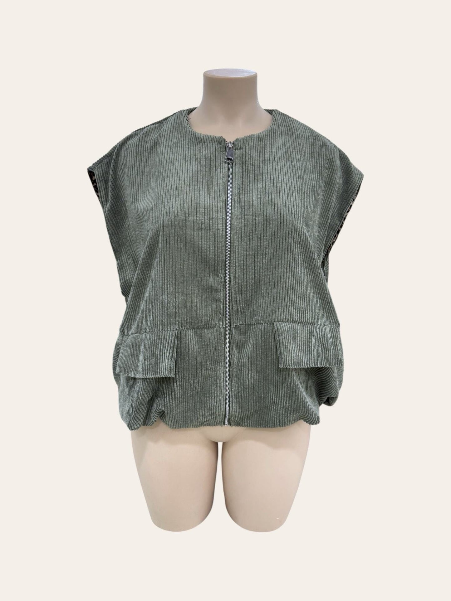 Veste sans manches velours