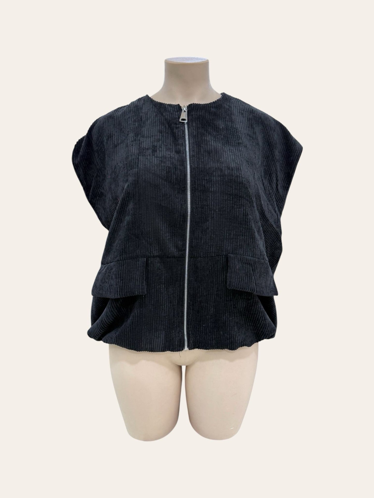 Veste sans manches velours