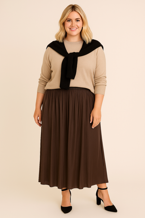 Jupes grande taille pour femme, faciles à porter – Curvy Fashion