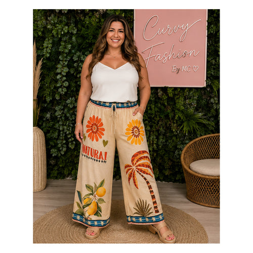 Pantalon Lurex imprimé