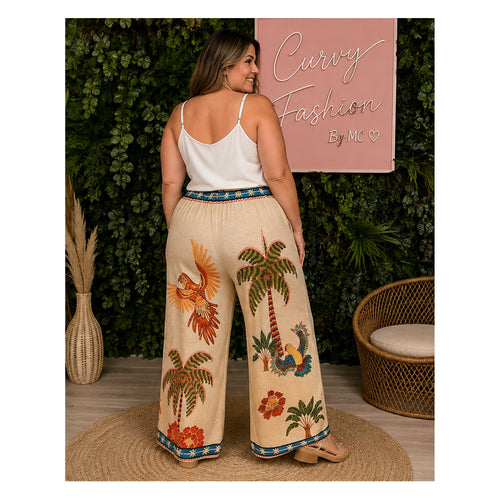 Pantalon Lurex imprimé