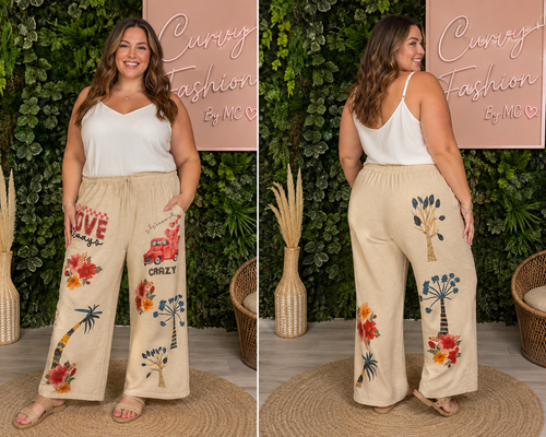 Pantalon Lurex imprimé