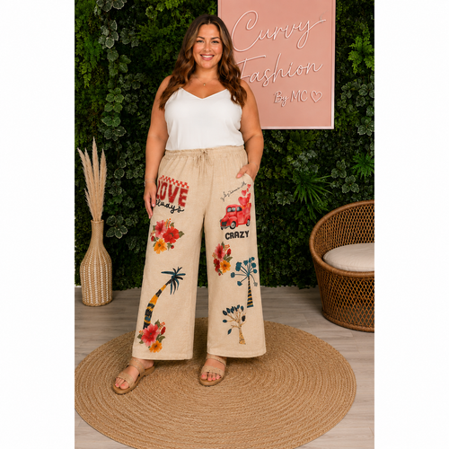 Pantalon Lurex imprimé