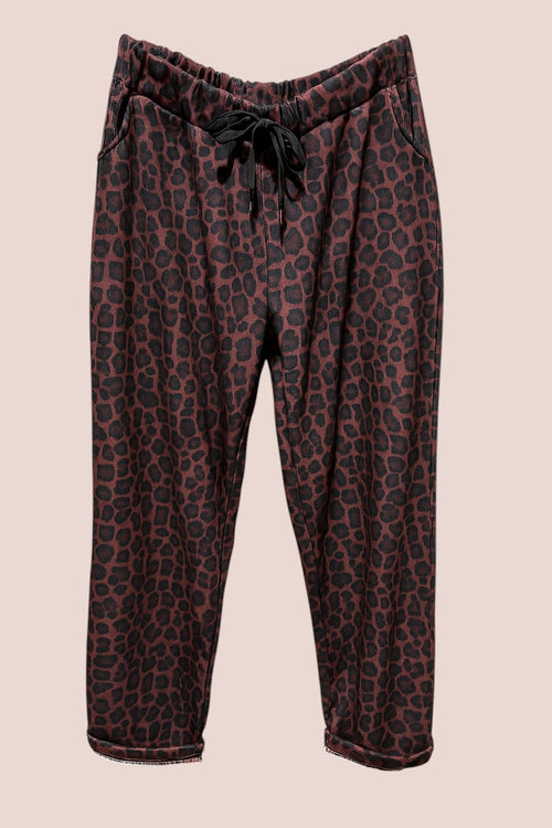Pantalon léopard velours