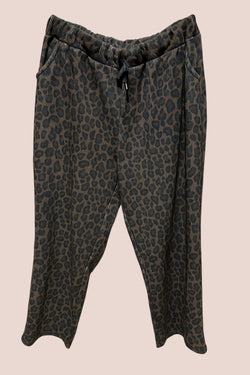 Pantalon léopard velours