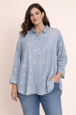 Chemise Denim Heart