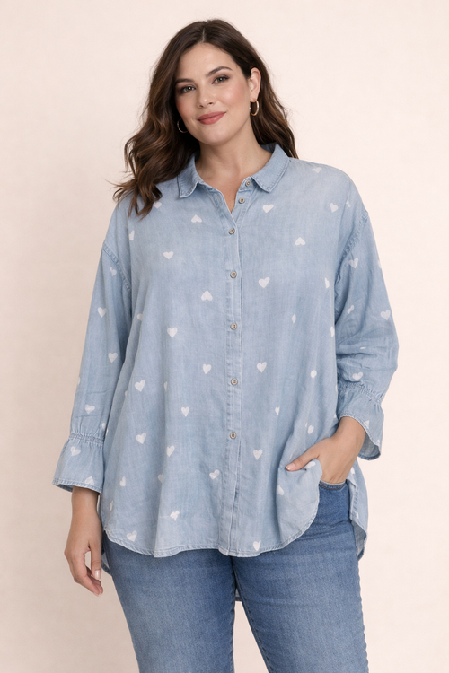 Chemise Denim Heart
