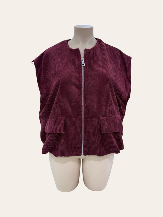 Veste sans manches velours