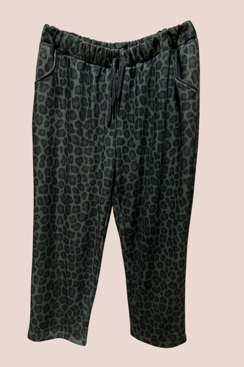 Pantalon léopard velours