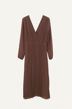 Robe longue plissée