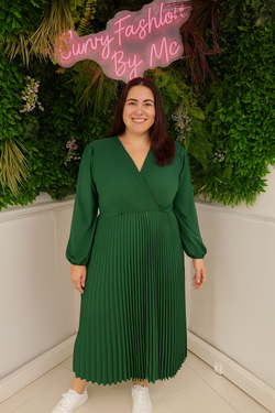 Robe longue plissée