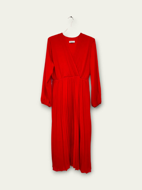 Robe longue plissée