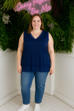 Top dentelles sans manches