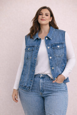 Veste en jeans sans manches